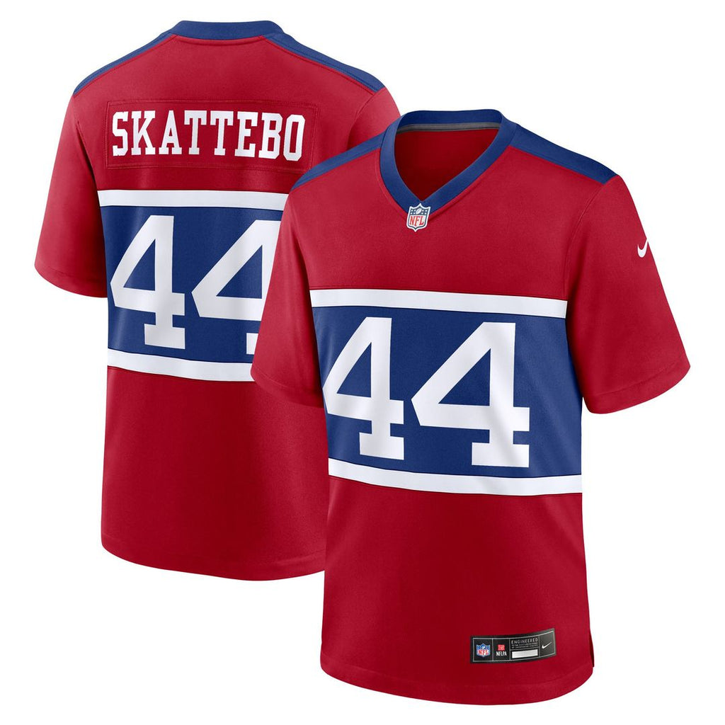 New York Giants Cam Skattebo Red Alternate Century Red Game Jersey product image 1, provided for visual reference and