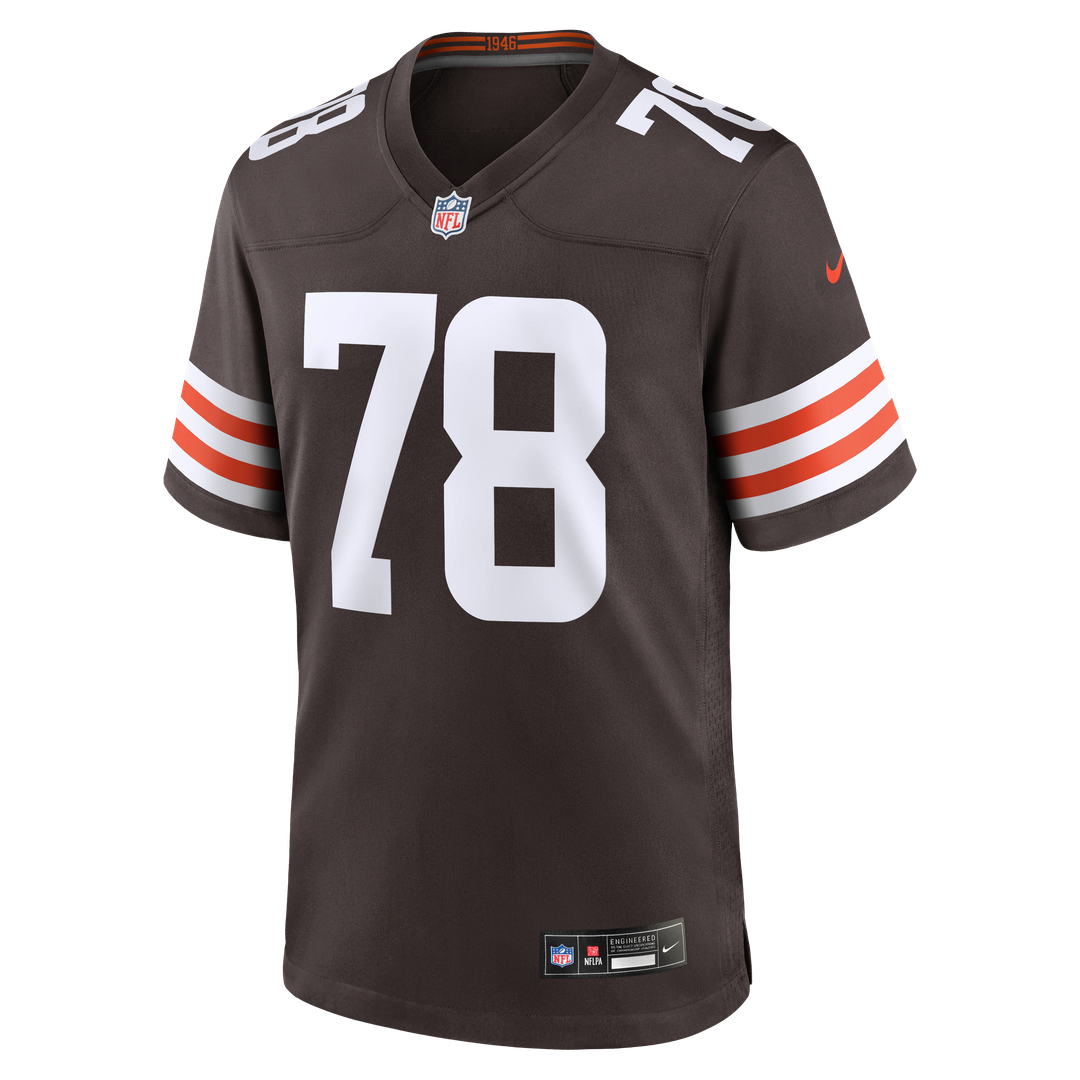Cleveland Browns Jack Conklin Brown Game Player Jersey product image 2, provided for visual reference and product detail