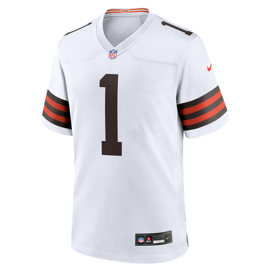 Cleveland Browns KC Concepcion Jr. White Game Jersey product image 5, provided for visual reference and product detail review