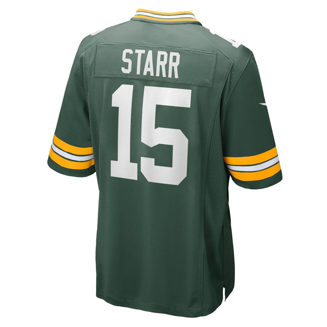 Green Bay Packers Bart Starr Green Retired Player Game Jersey product image 3, provided for visual reference and product