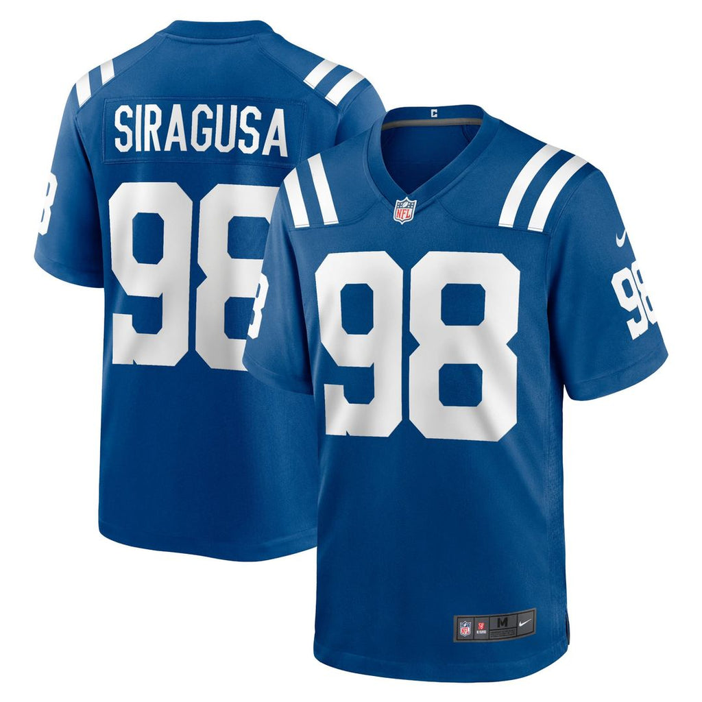 Indianapolis Colts Tony Siragusa Royal Game Retired Player Jersey product image 1, provided for visual reference and product