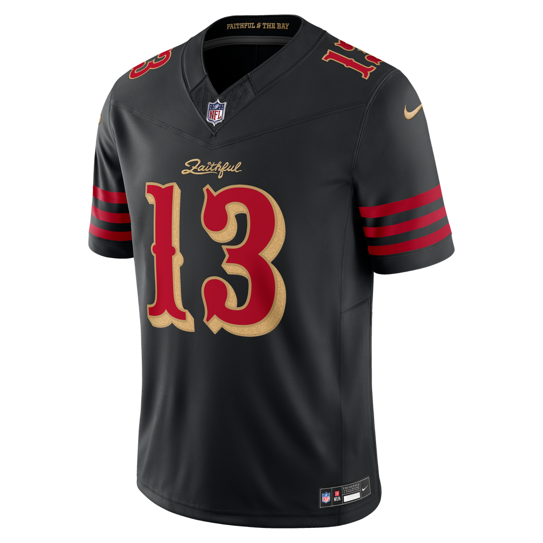 San Francisco 49ers Brock Purdy Black Rivalries Collection Stitched Limited Jersey product image 6, provided for visual