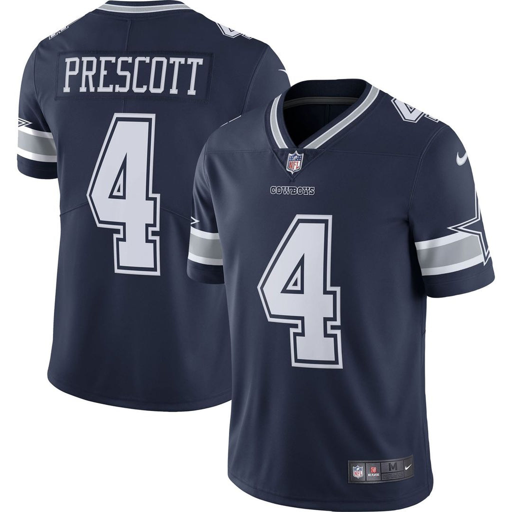Dallas Cowboys Dak Prescott Navy Vapor Limited Player Jersey product image 4, provided for visual reference and product