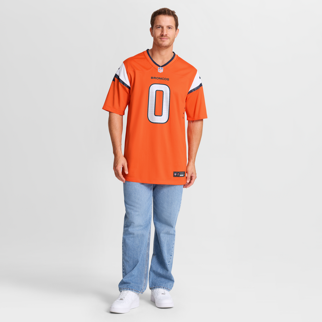 Denver Broncos Jonathon Cooper Orange Team Game Jersey product image 7, provided for visual reference and product detail