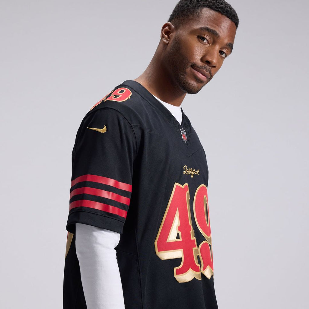 San Francisco 49ers The Faithful Black Rivalries Collection Stitched Limited Jersey product image 9, provided for visual