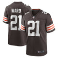 Cleveland Browns Denzel Ward Brown Game Jersey product image 1, provided for visual reference and product detail review