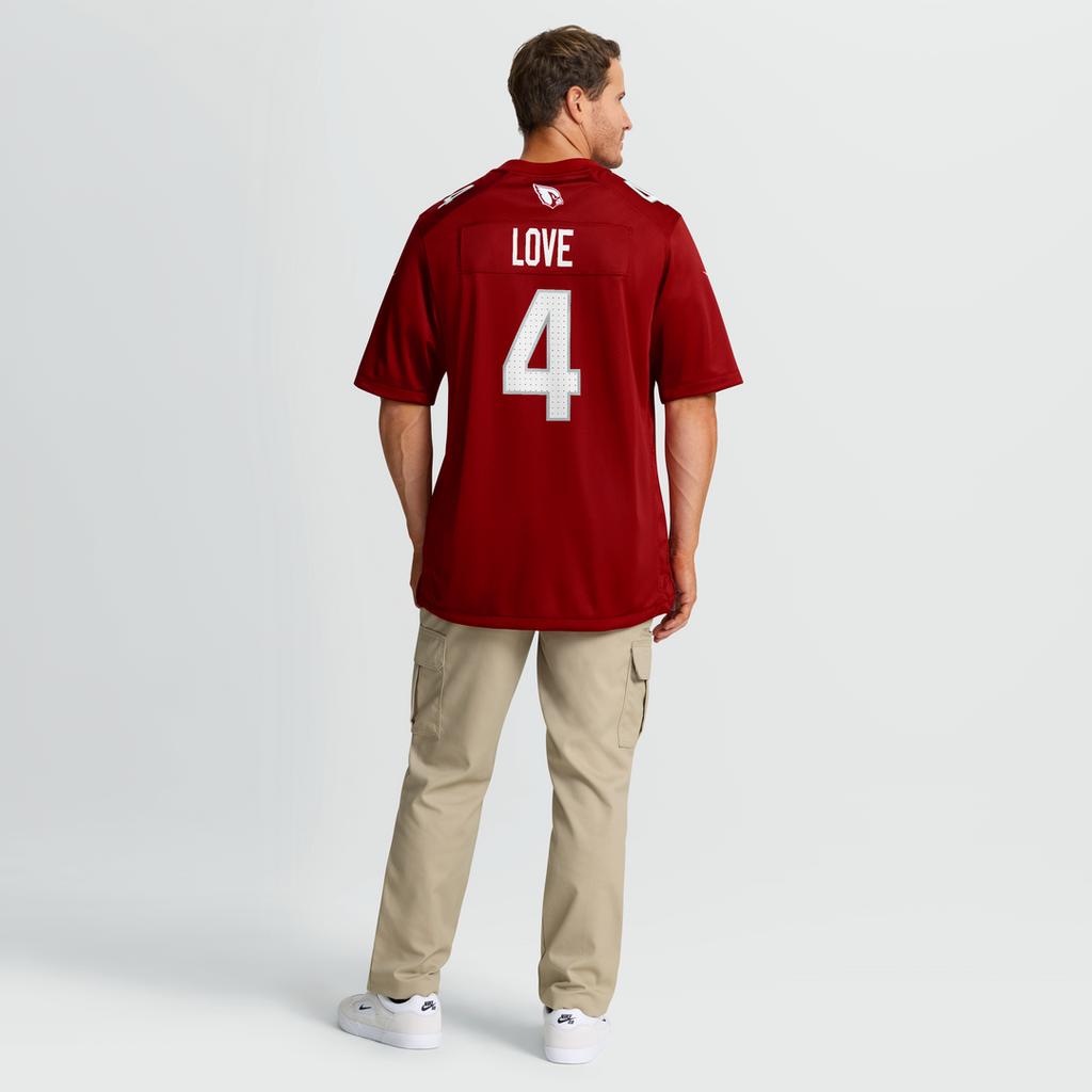 Arizona Cardinals Jeremiyah Love Cardinal Team Game Jersey product image 3, provided for visual reference and product detail