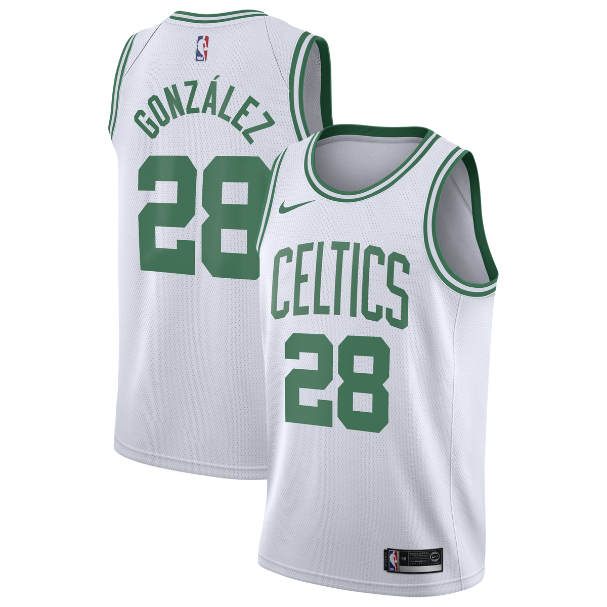 Hugo González Boston Celtics Association Edition Swingman Jersey - White - Youth product image 2, provided for visual