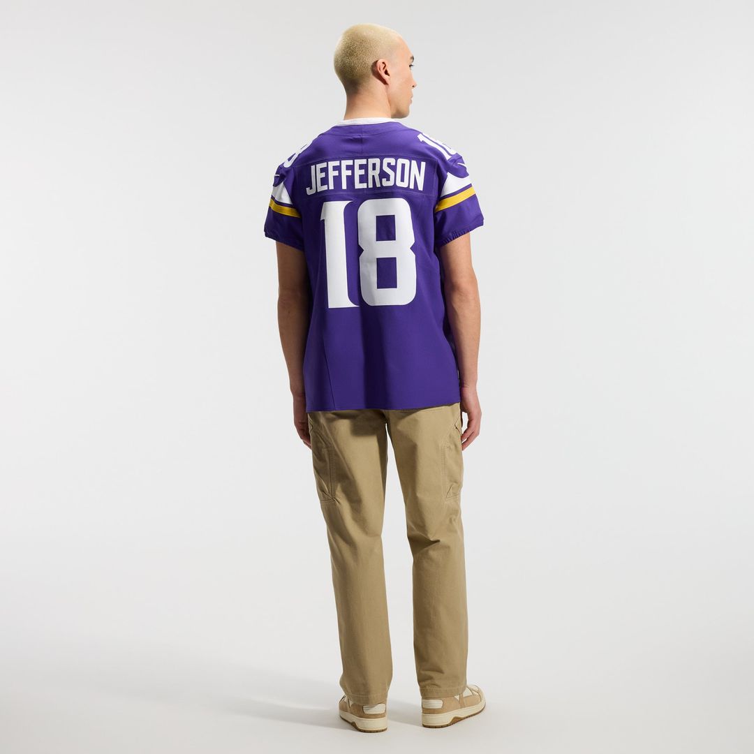 Minnesota Vikings Justin Jefferson Purple Team Vapor F.U.S.E. Elite Jersey product image 5, provided for visual reference