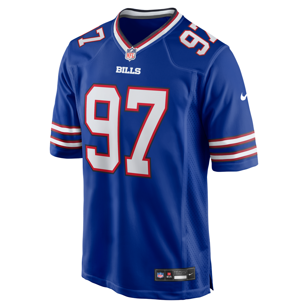 Buffalo Bills Zion Logue Royal Team Game Jersey product image 2, provided for visual reference and product detail review