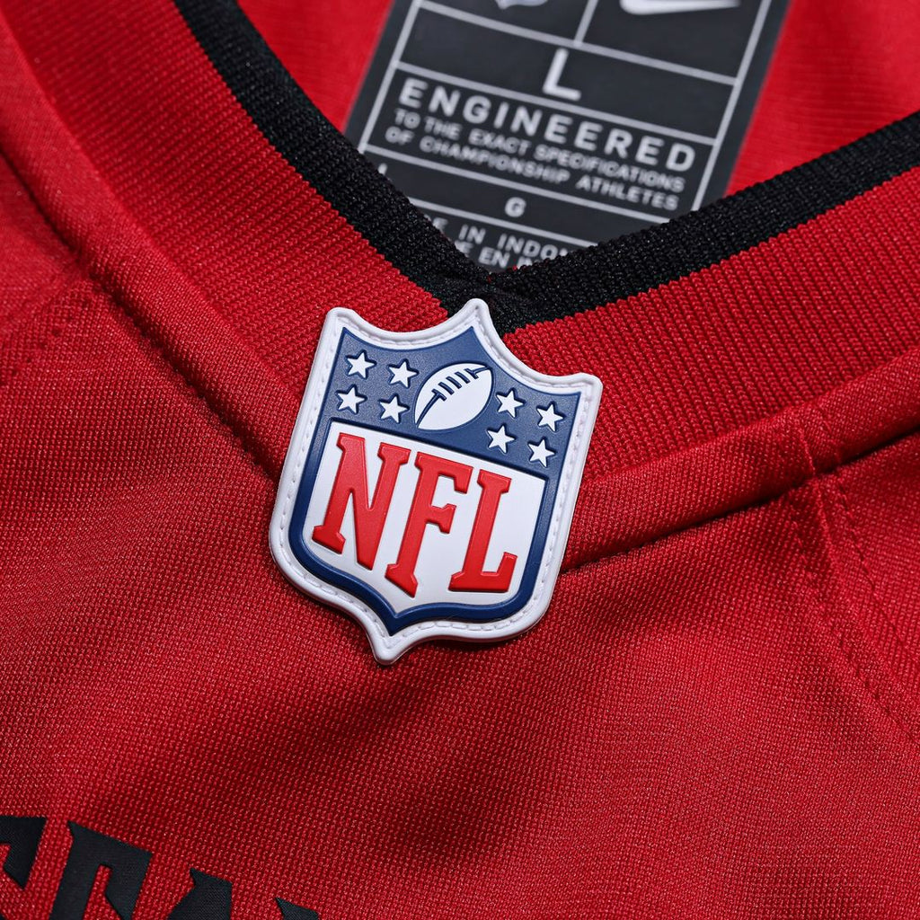 Tampa Bay Buccaneers Mike Alstott Red Retired Player Game Jersey product image 5, provided for visual reference and product