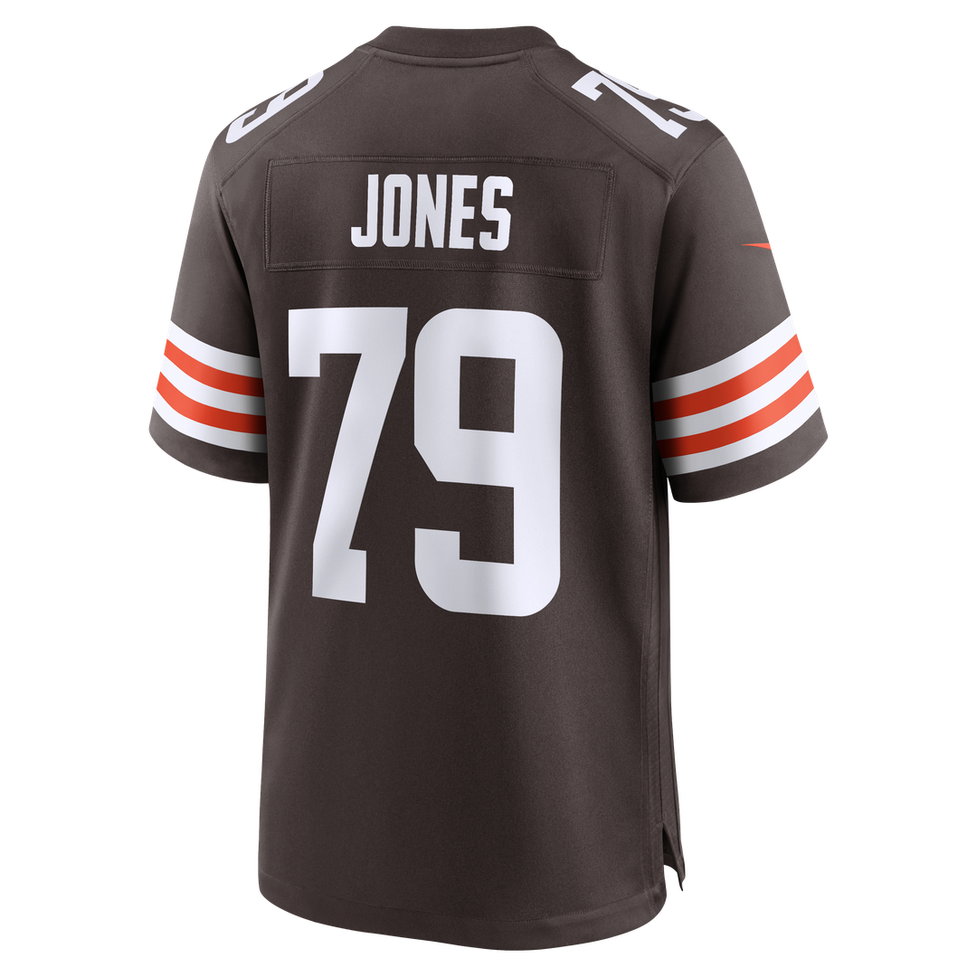Cleveland Browns Dawand Jones Brown Team Game Jersey product image 3, provided for visual reference and product detail review
