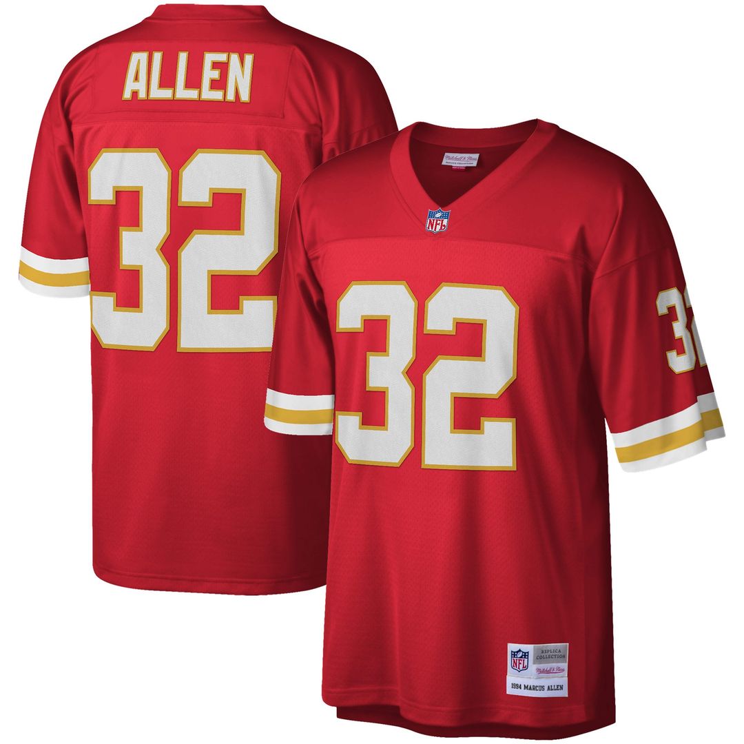Kansas City Chiefs Marcus Allen Red Legacy Replica Jersey product image 1, provided for visual reference and product detail