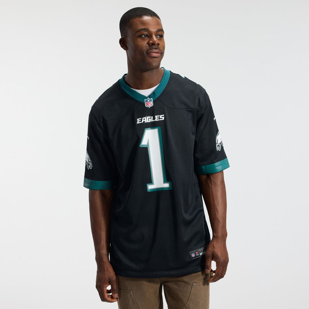 Philadelphia Eagles Jalen Hurts Midnight Green Team Game Jersey product image 28, provided for visual reference and product