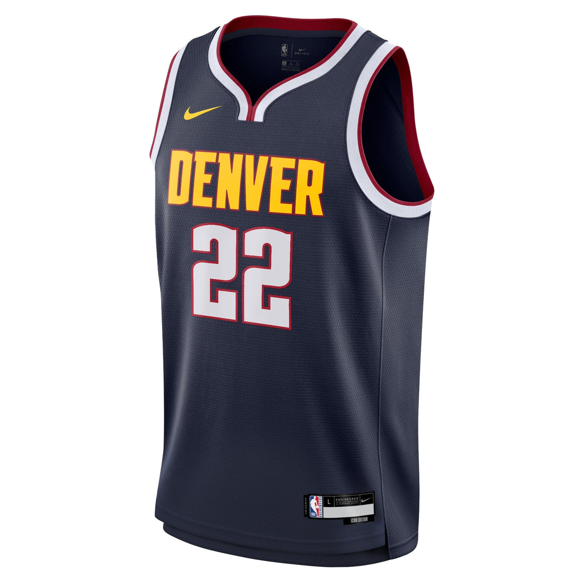 Zeke Nnaji Denver Nuggets Swingman Icon Jersey - Navy - Youth product image 3, provided for visual reference and product