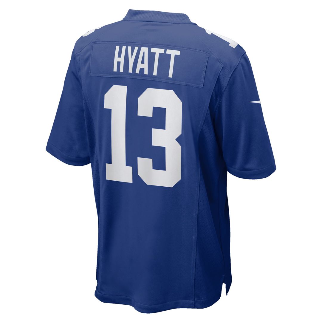 New York Giants Jalin Hyatt Royal Team Game Jersey product image 6, provided for visual reference and product detail review