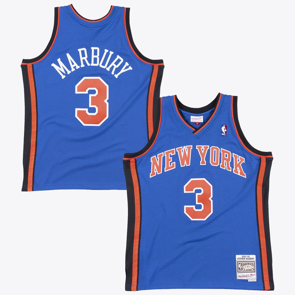 Stephon Marbury New York Knicks 2006 Authentic Swingman Jersey - Royal Blue product image 2, provided for visual reference