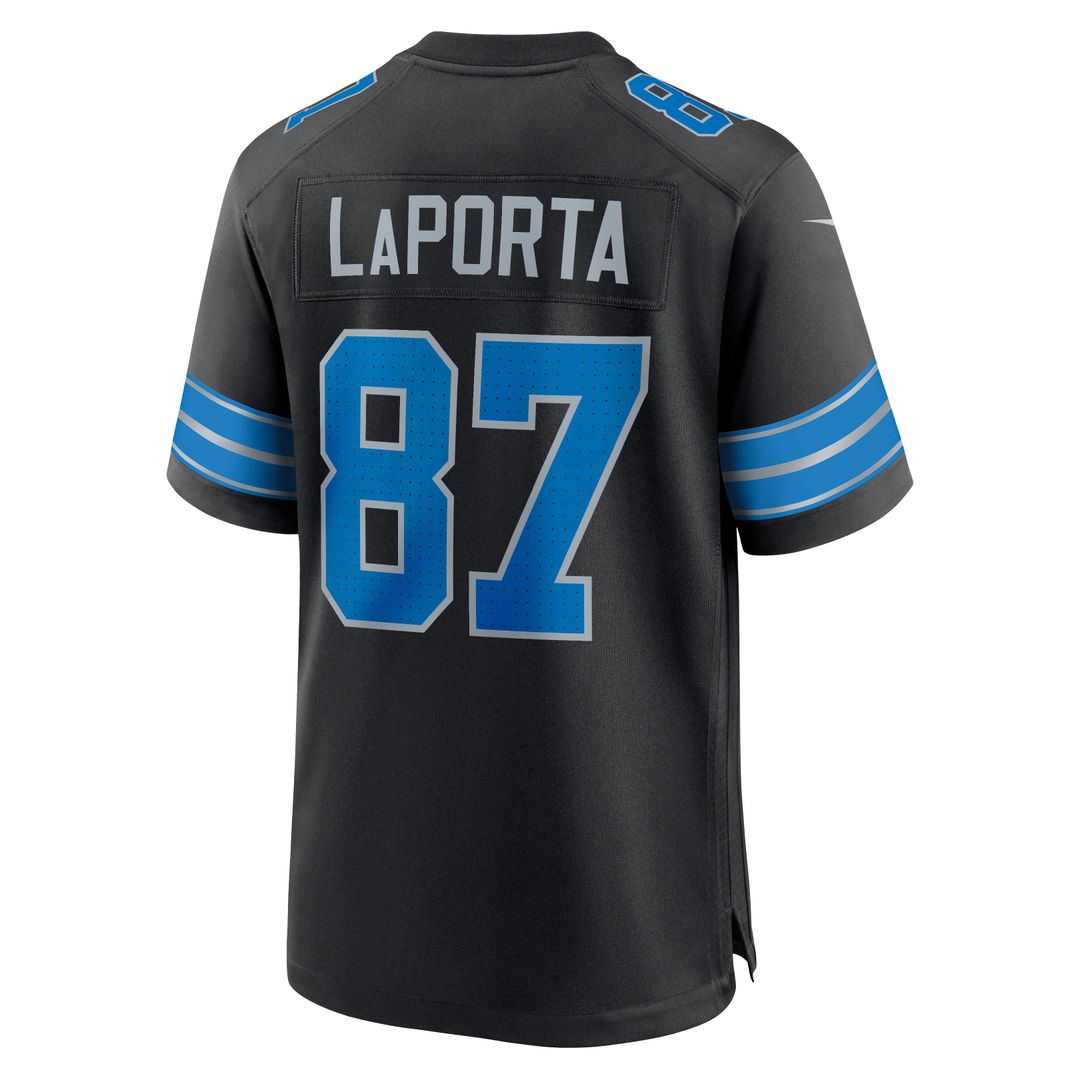 Detroit Lions Sam LaPorta White White Game Jersey product image 17, provided for visual reference and product detail review