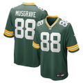 Green Bay Packers Luke Musgrave Green Game Jersey product image 1, provided for visual reference and product detail review