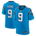 Carolina Panthers Bryce Young Blue Alternate Game Jersey product image 1, provided for visual reference and product detail