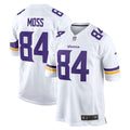 Minnesota Vikings Randy Moss White Retired Player Game Jersey product image 1, provided for visual reference and product