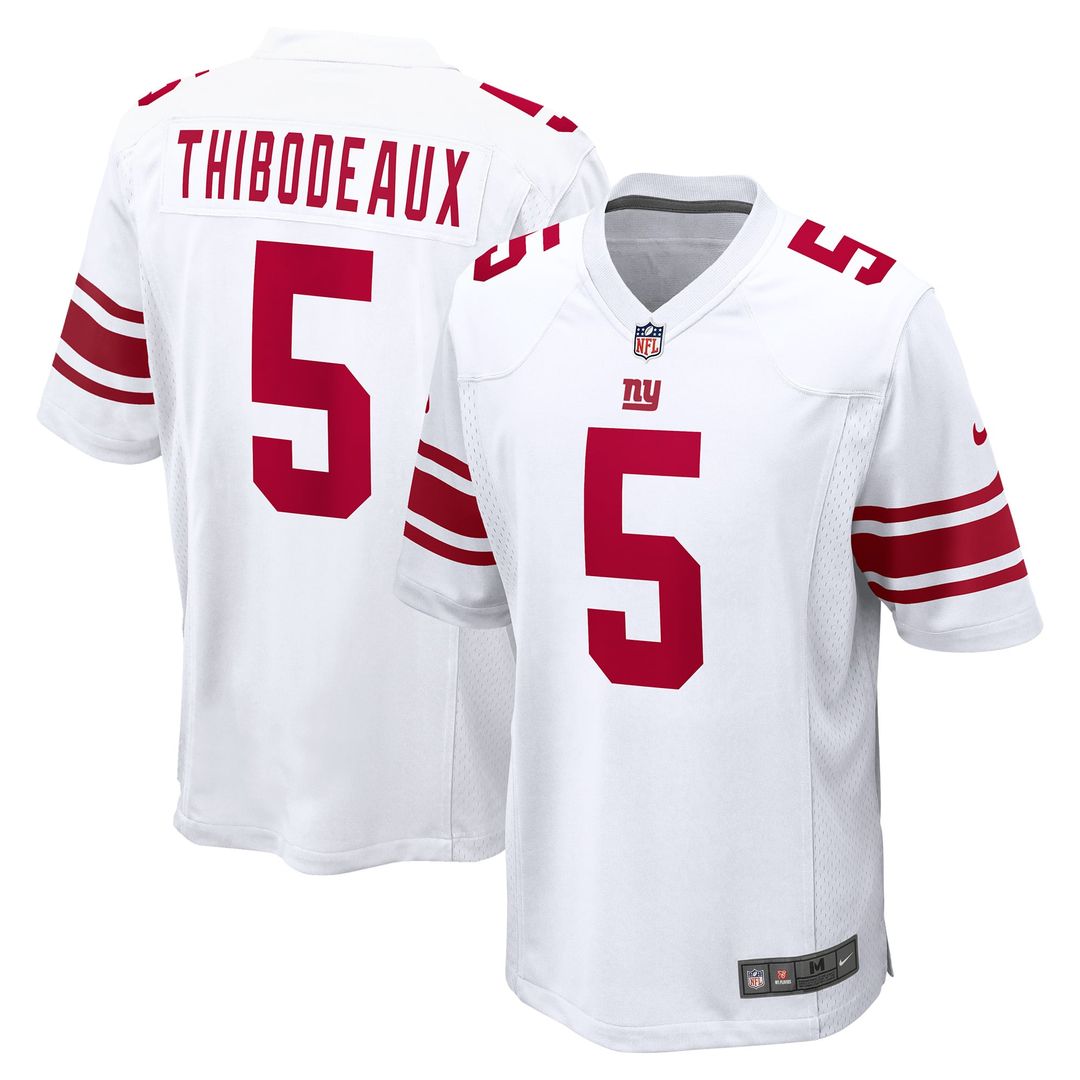 New York Giants Kayvon Thibodeaux White Player Game Jersey product image 1, provided for visual reference and product detail