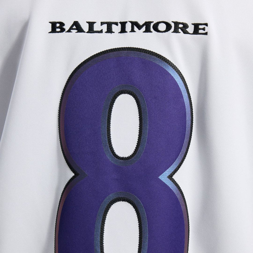 Baltimore Ravens Lamar Jackson White Vapor F.U.S.E. Stitched Limited Jersey product image 11, provided for visual reference