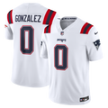 New England Patriots Christian Gonzalez White Vapor F.U.S.E. Stitched Limited Jersey product image 1, provided for visual
