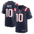 New England Patriots Drake Maye Navy Player Game Jersey product image 1, provided for visual reference and product detail