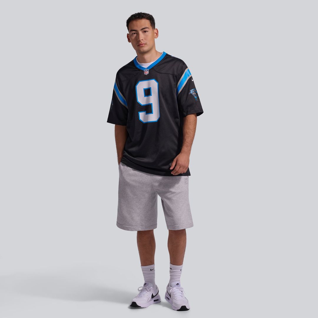 Carolina Panthers Bryce Young Black Team Game Jersey product image 4, provided for visual reference and product detail review
