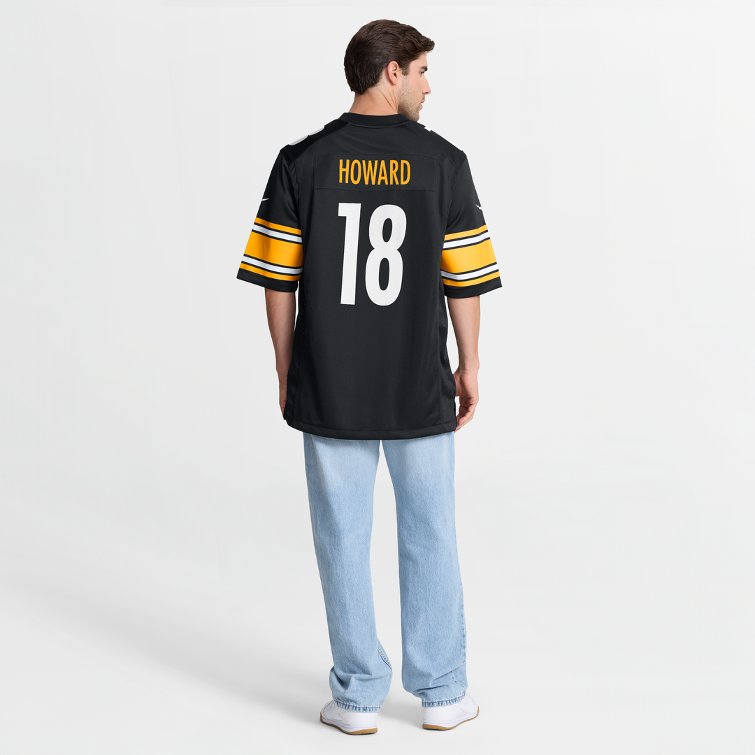 Pittsburgh Steelers Will Howard Black Team Game Jersey product image 8, provided for visual reference and product detail