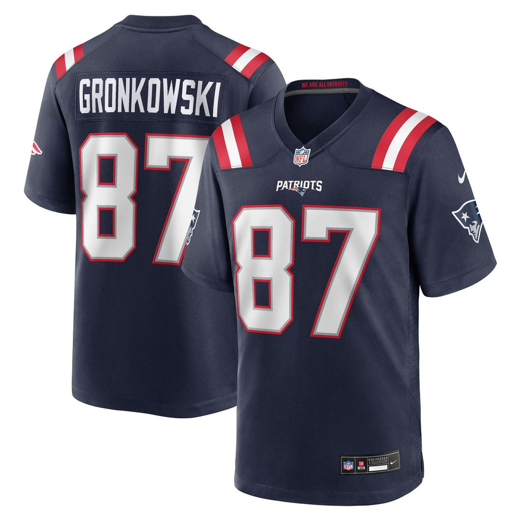New England Patriots Rob Gronkowski Red Alternate Retired Player Game Jersey product image 13, provided for visual reference