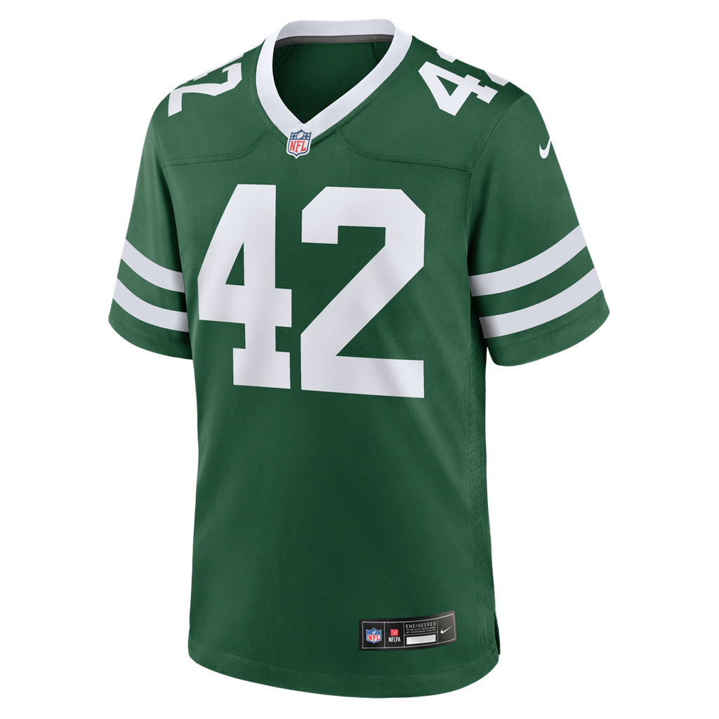 New York Jets Thomas Hennessy Legacy Green Team Game Jersey product image 2, provided for visual reference and product