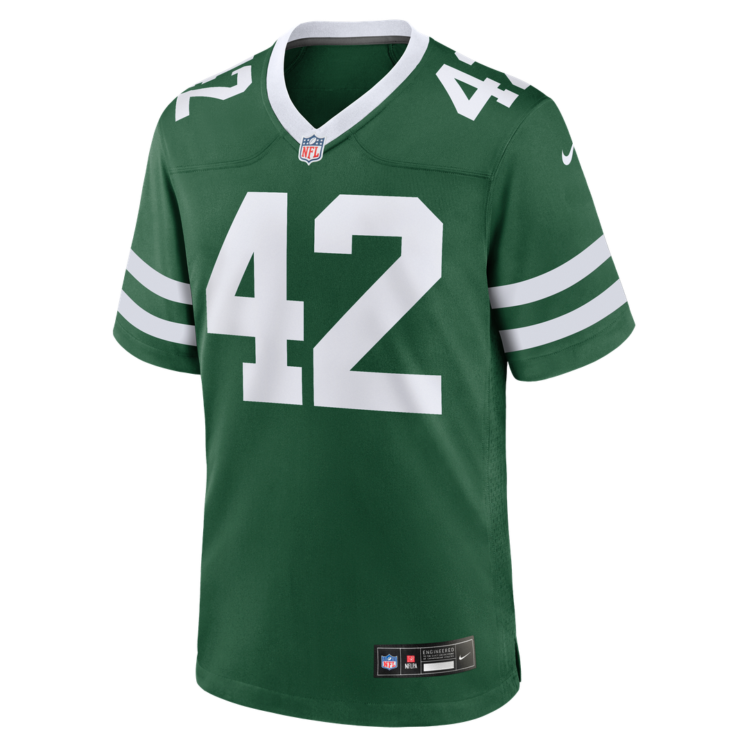 New York Jets Thomas Hennessy Legacy Green Team Game Jersey product image 2, provided for visual reference and product