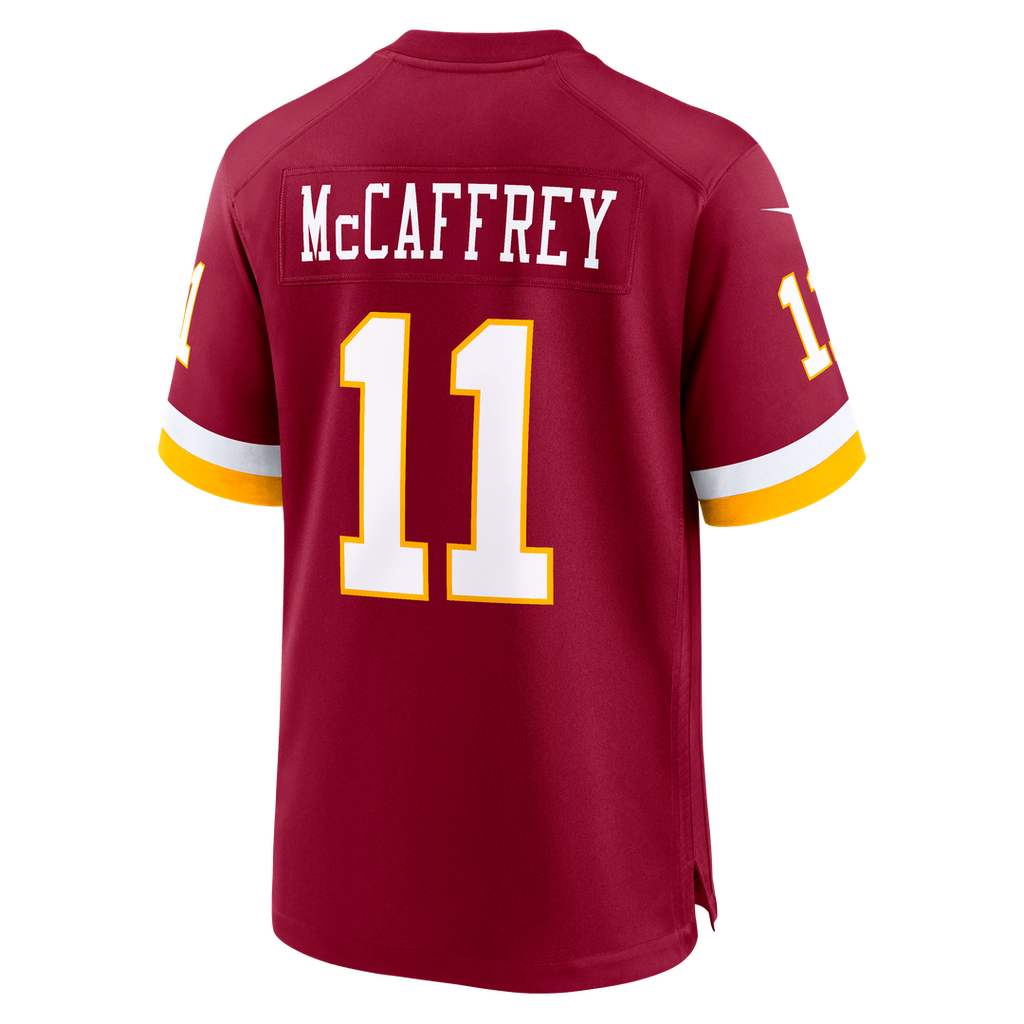 Washington Commanders Luke McCaffrey Burgundy Game Jersey product image 3, provided for visual reference and product detail