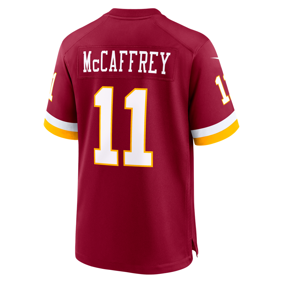 Washington Commanders Luke McCaffrey Burgundy Game Jersey product image 3, provided for visual reference and product detail