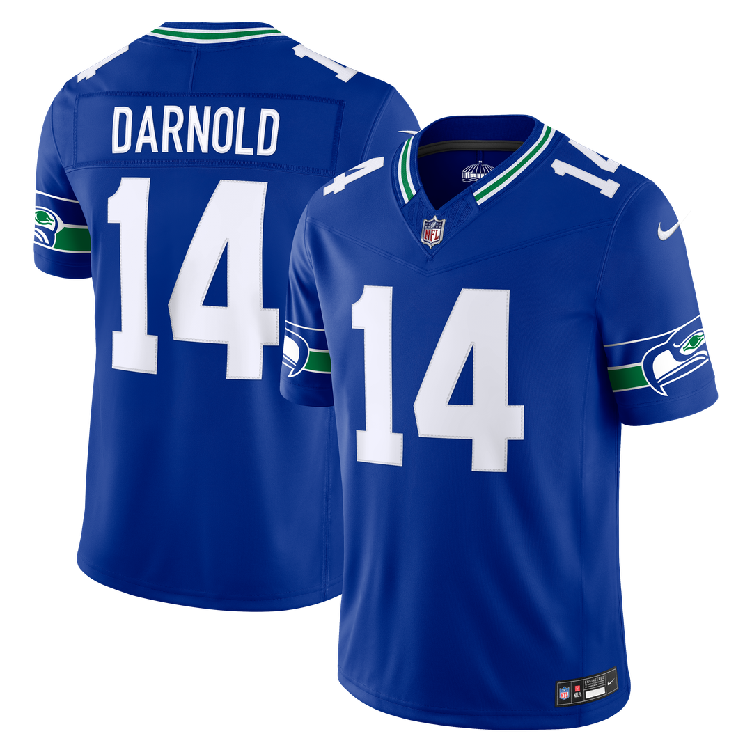 Seattle Seahawks Sam Darnold College Navy Team Vapor F.U.S.E. Stitched Limited Jersey product image 7, provided for visual