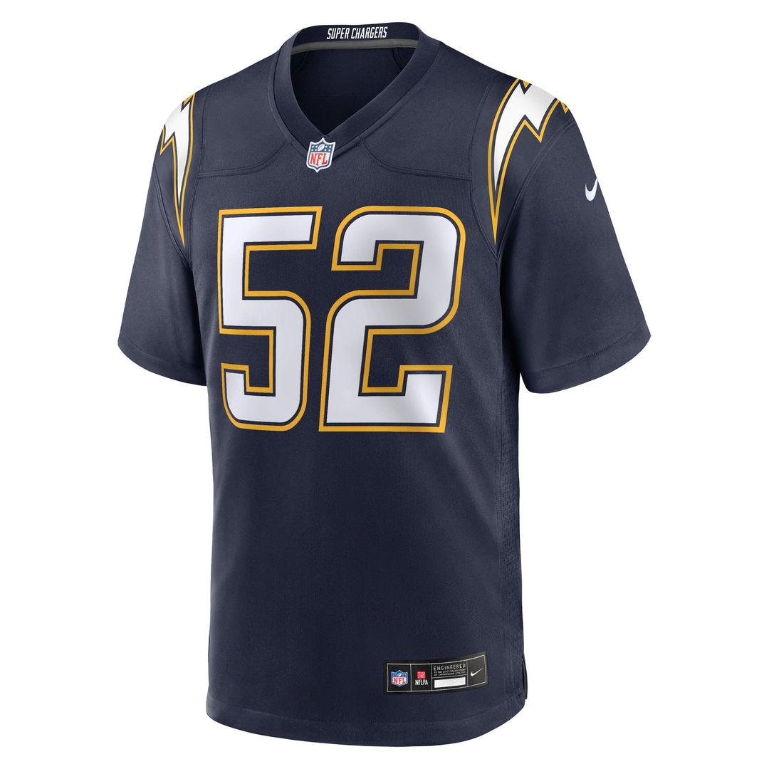 Los Angeles Chargers Khalil Mack Gold Alternate Charger Power Game Player Jersey product image 8, provided for visual