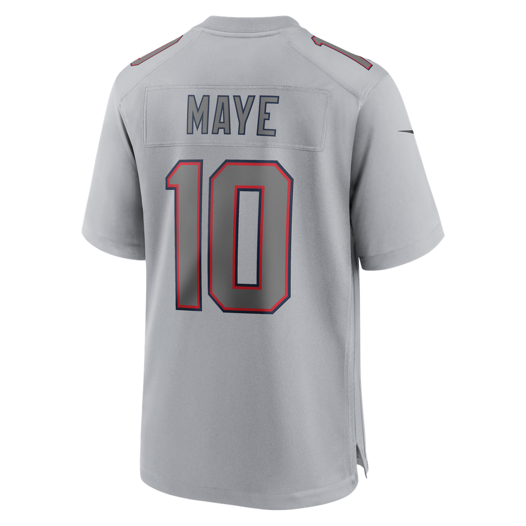 New England Patriots Drake Maye Gray Atmosphere Fashion Game Jersey product image 3, provided for visual reference and