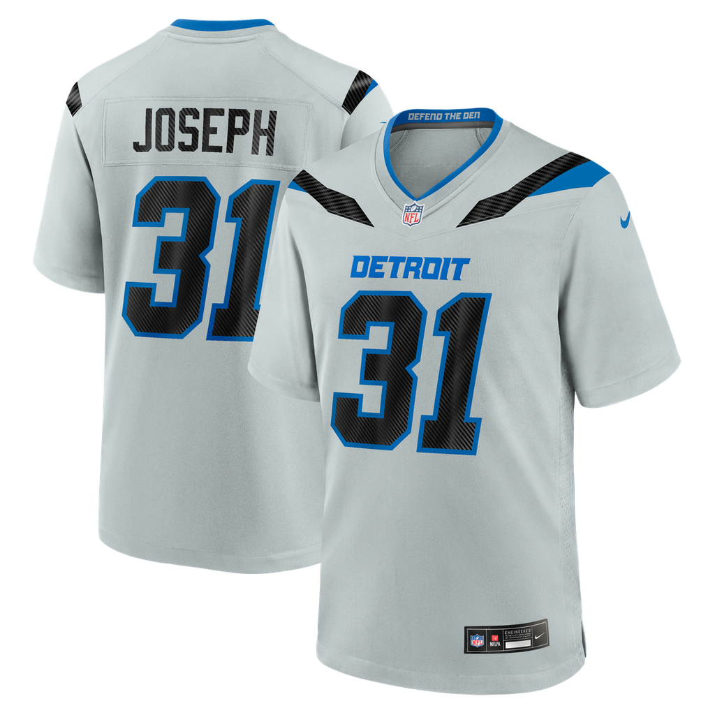 Detroit Lions Kerby Joseph Silver 2026 Rivalries Collection Game Jersey product image 1, provided for visual reference and