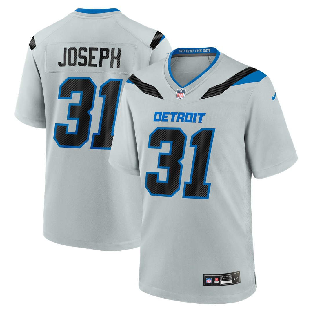 Detroit Lions Kerby Joseph Silver 2026 Rivalries Collection Game Jersey product image 1, provided for visual reference and