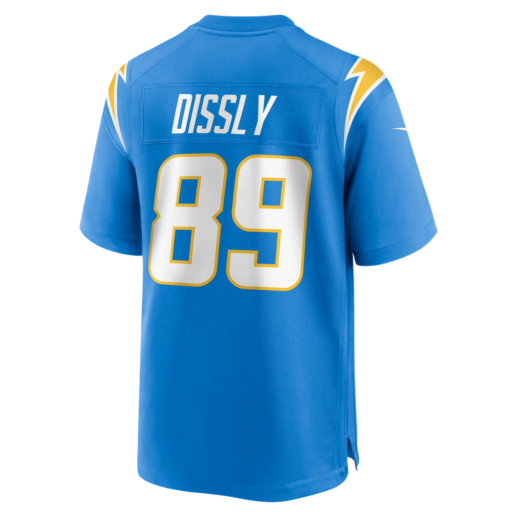 Los Angeles Chargers Will Dissly Powder Blue Team Game Jersey product image 3, provided for visual reference and product