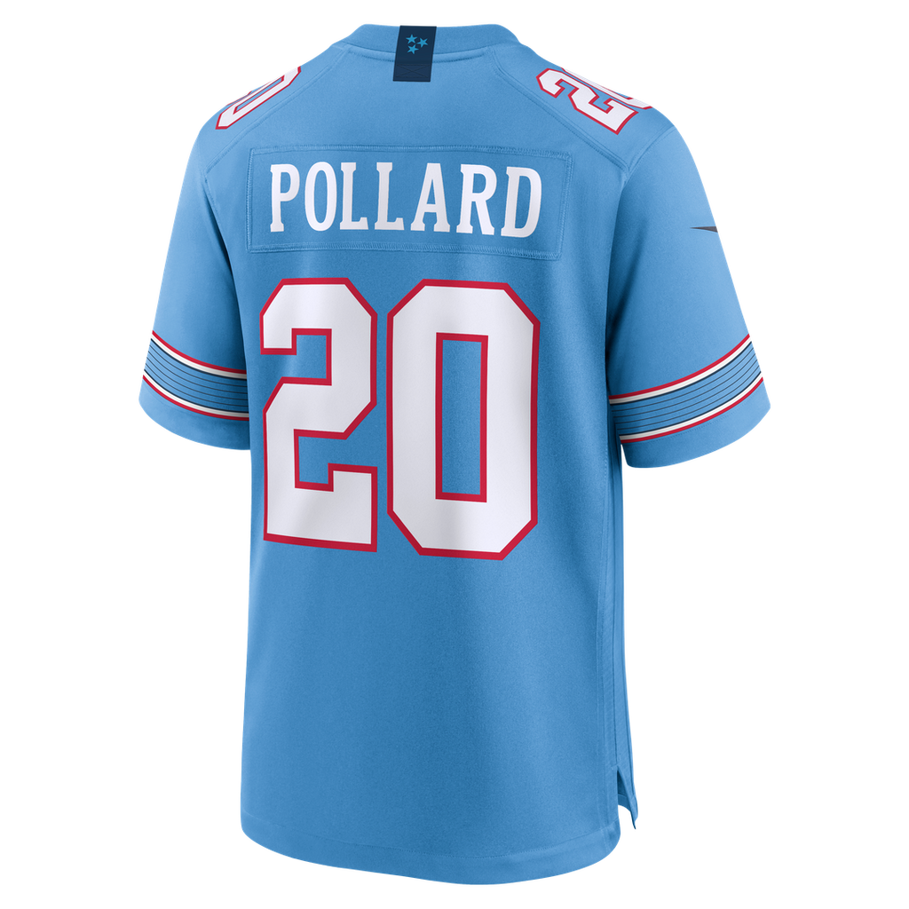Tennessee Titans Tony Pollard Light Blue Game Jersey product image 3, provided for visual reference and product detail review