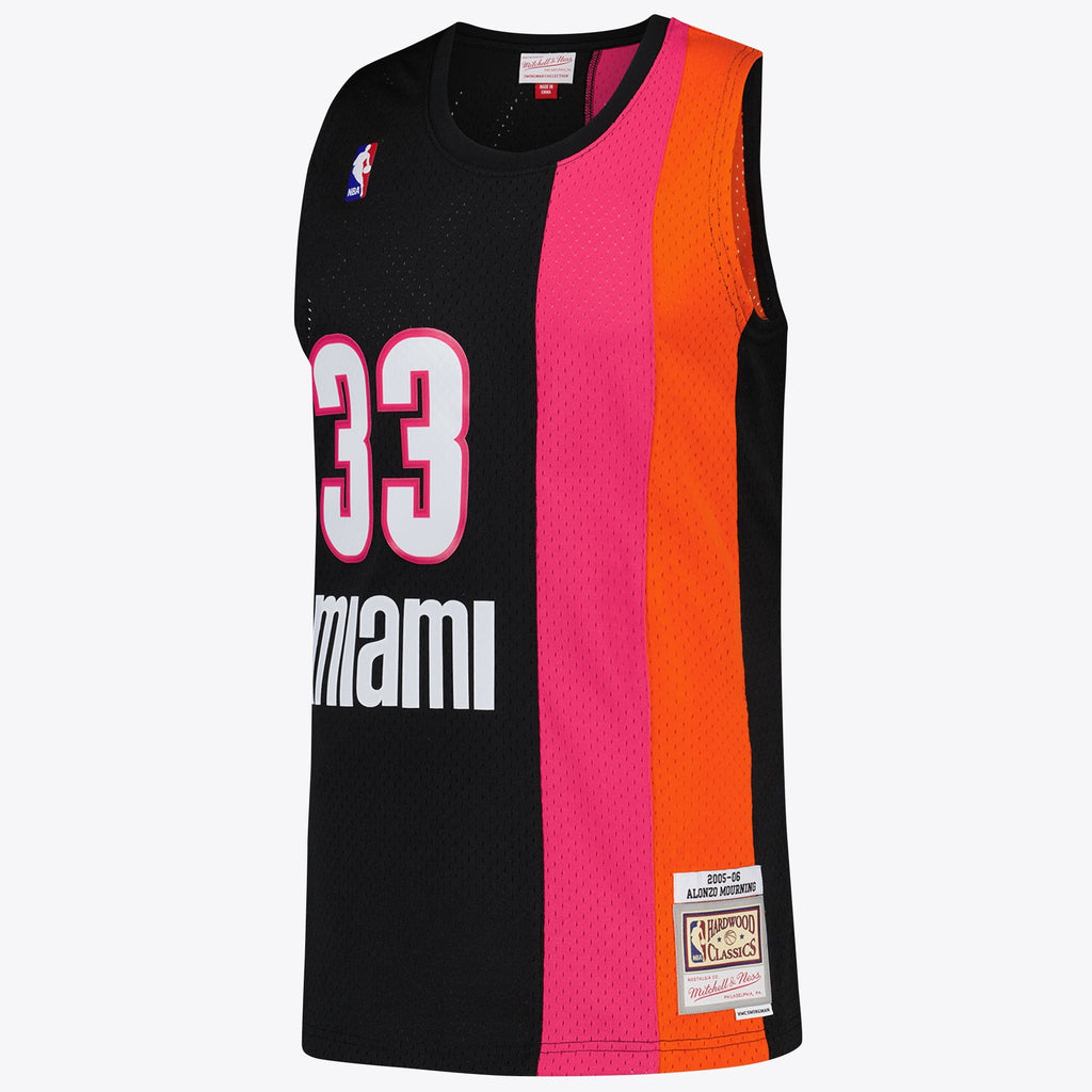Alonzo Mourning Miami Heat Hardwood Classics Road Jersey - Mens product image 3, provided for visual reference and product