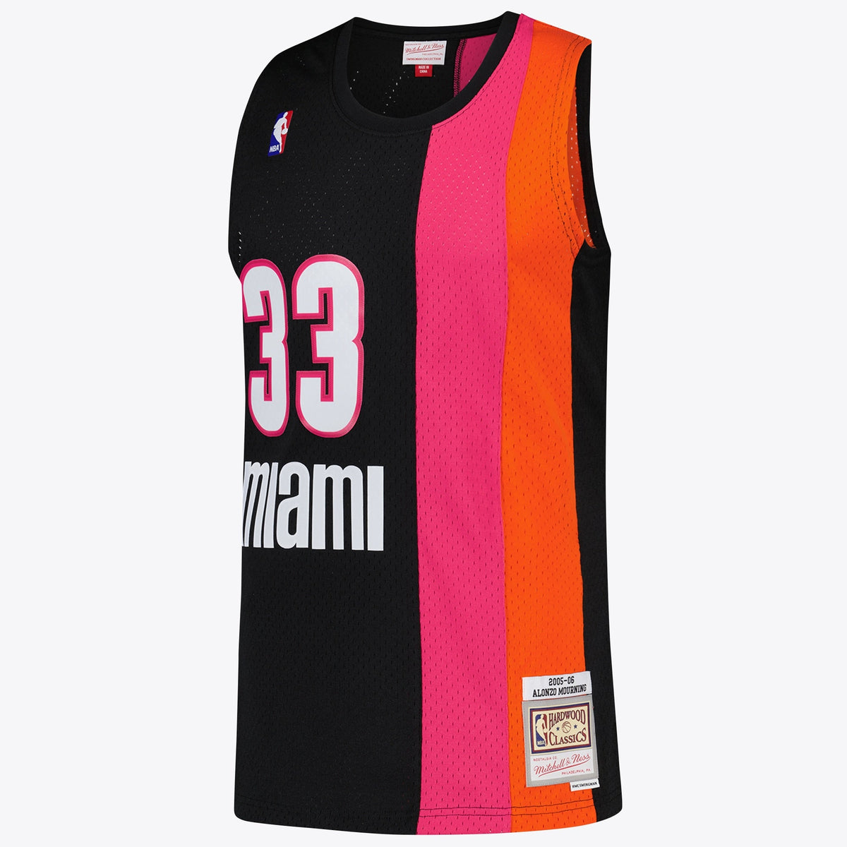 Alonzo Mourning Miami Heat Hardwood Classics Road Jersey - Mens product image 3, provided for visual reference and product