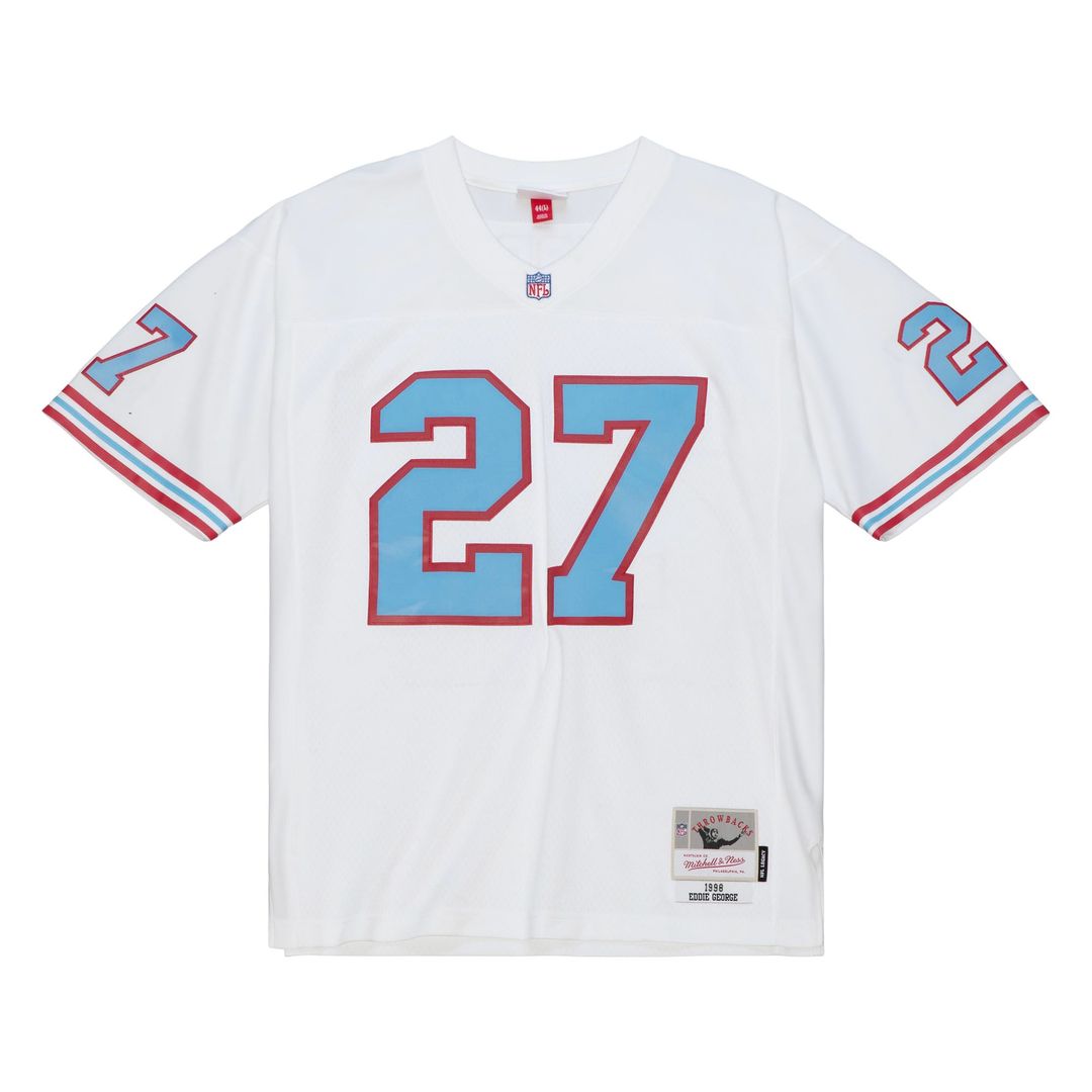 Tennessee Oilers Eddie George White Legacy Replica Jersey product image 2, provided for visual reference and product detail