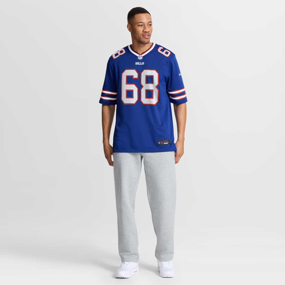 Buffalo Bills Joe DeLamielleure Royal Game Retired Player Jersey product image 7, provided for visual reference and product