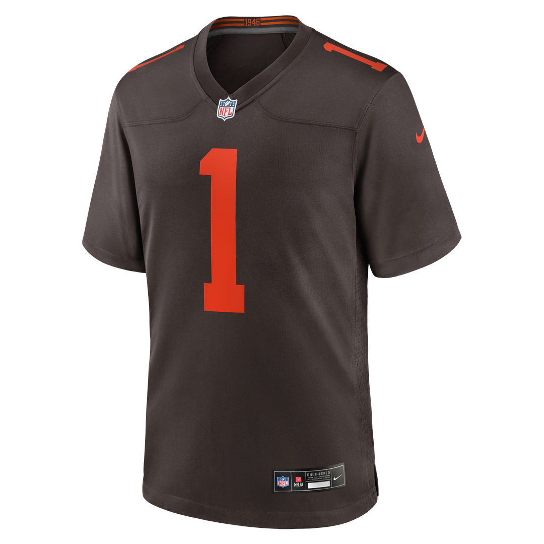 Cleveland Browns KC Concepcion Jr. White Game Jersey product image 8, provided for visual reference and product detail review