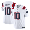 New England Patriots Drake Maye White Vapor F.U.S.E. Stitched Limited Jersey product image 1, provided for visual reference