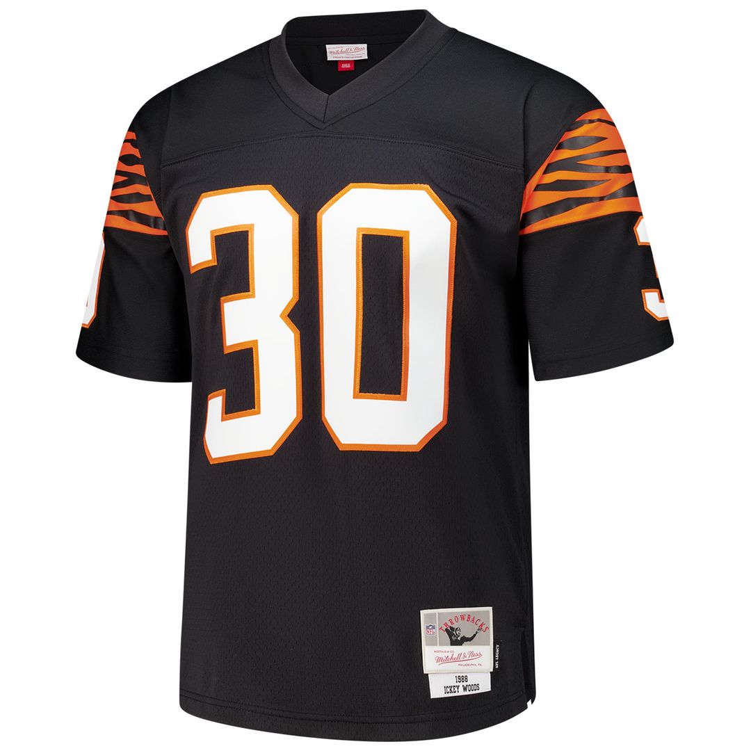 Cincinnati Bengals Ickey Woods Black 1988 Legacy Replica Jersey product image 2, provided for visual reference and product